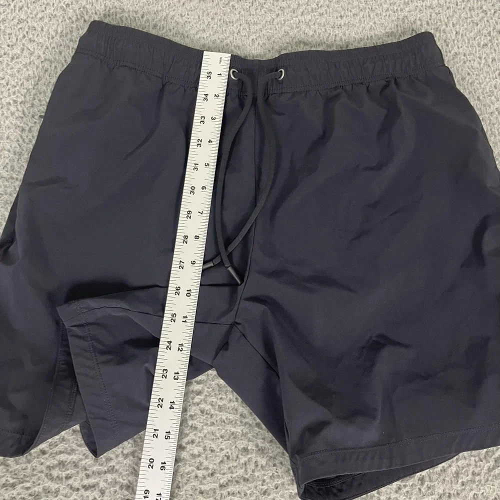 Rhone Shorts Mens Medium Black Mesh Nylon Stretch Swim Trunks Lined Quick Dry